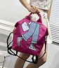 Cartera Mochila Convertible Mis Zapatos Fucsia Sintética - Miniatura 3