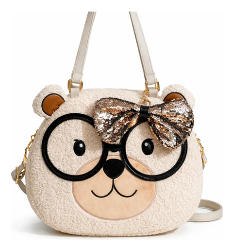 Cartera Oso Peluche Kawaii Bei Baobao Lentejuelas Mujer