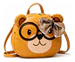 Cartera Bolso Gato Kawaii Con Lentes Y Lazo Lentejuelas - Miniatura 1