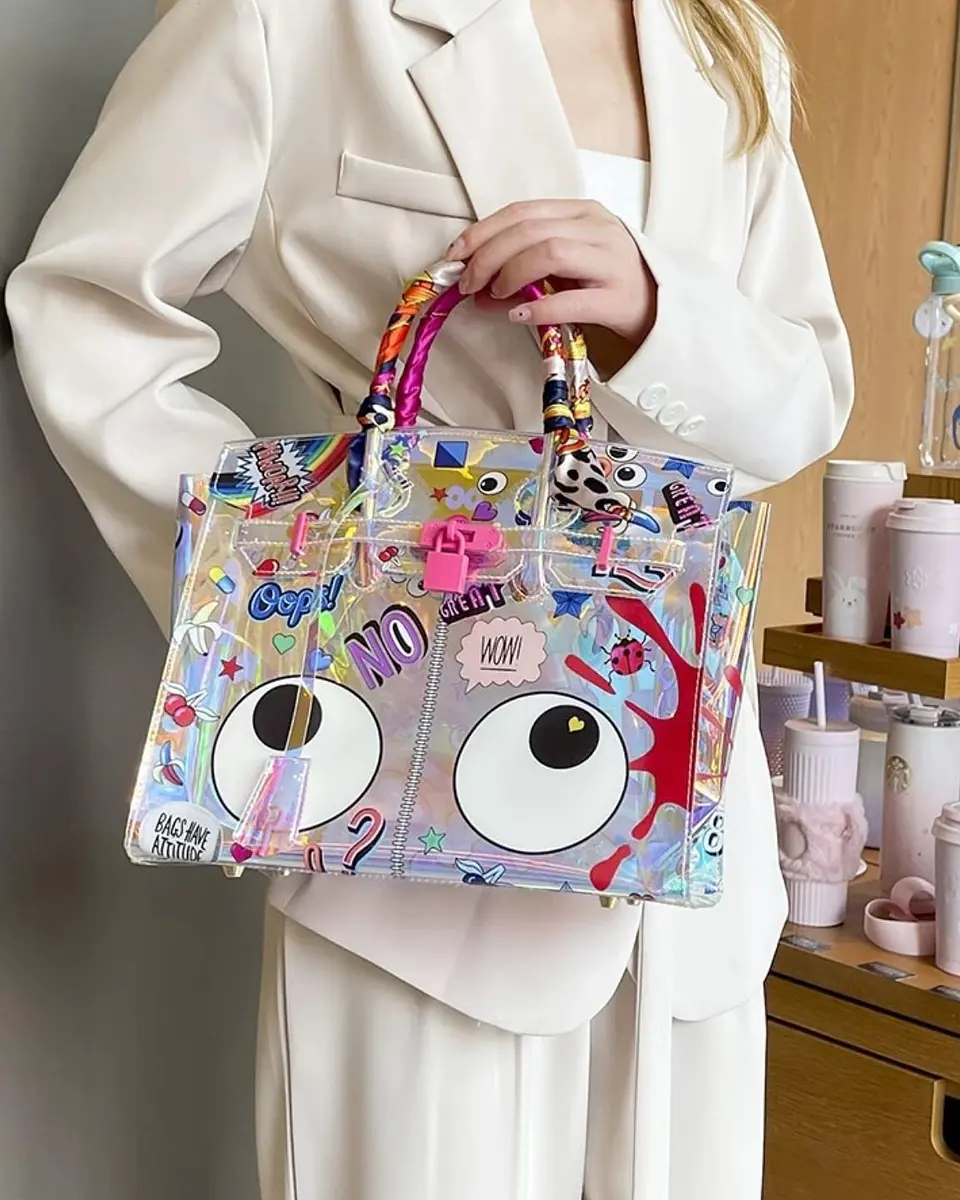 Cartera holografica Eye Theme Pop art  3