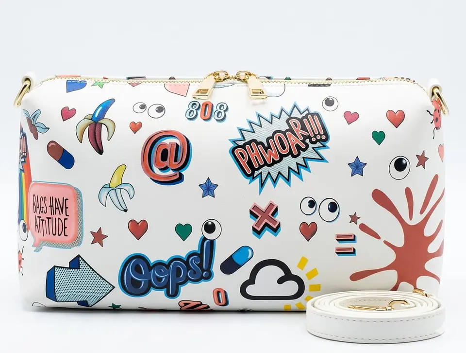 Cartera Tote Holográfica Eye Theme Grafiti (incluye bolso interno) 3