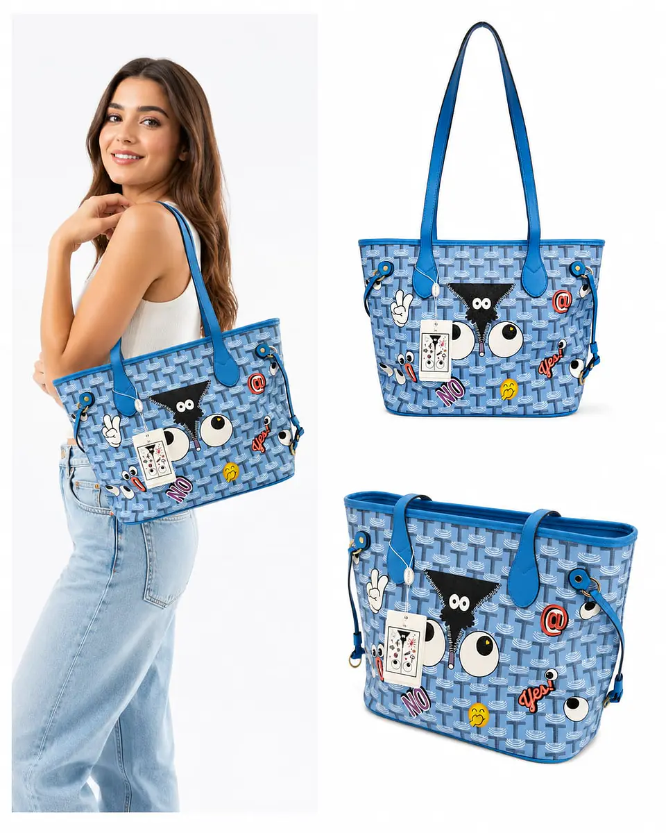 Bolso Tote azul Eye Theme 2