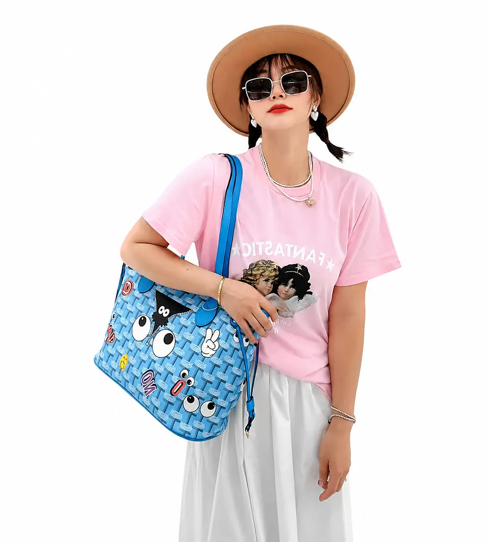 Bolso Tote azul Eye Theme 3