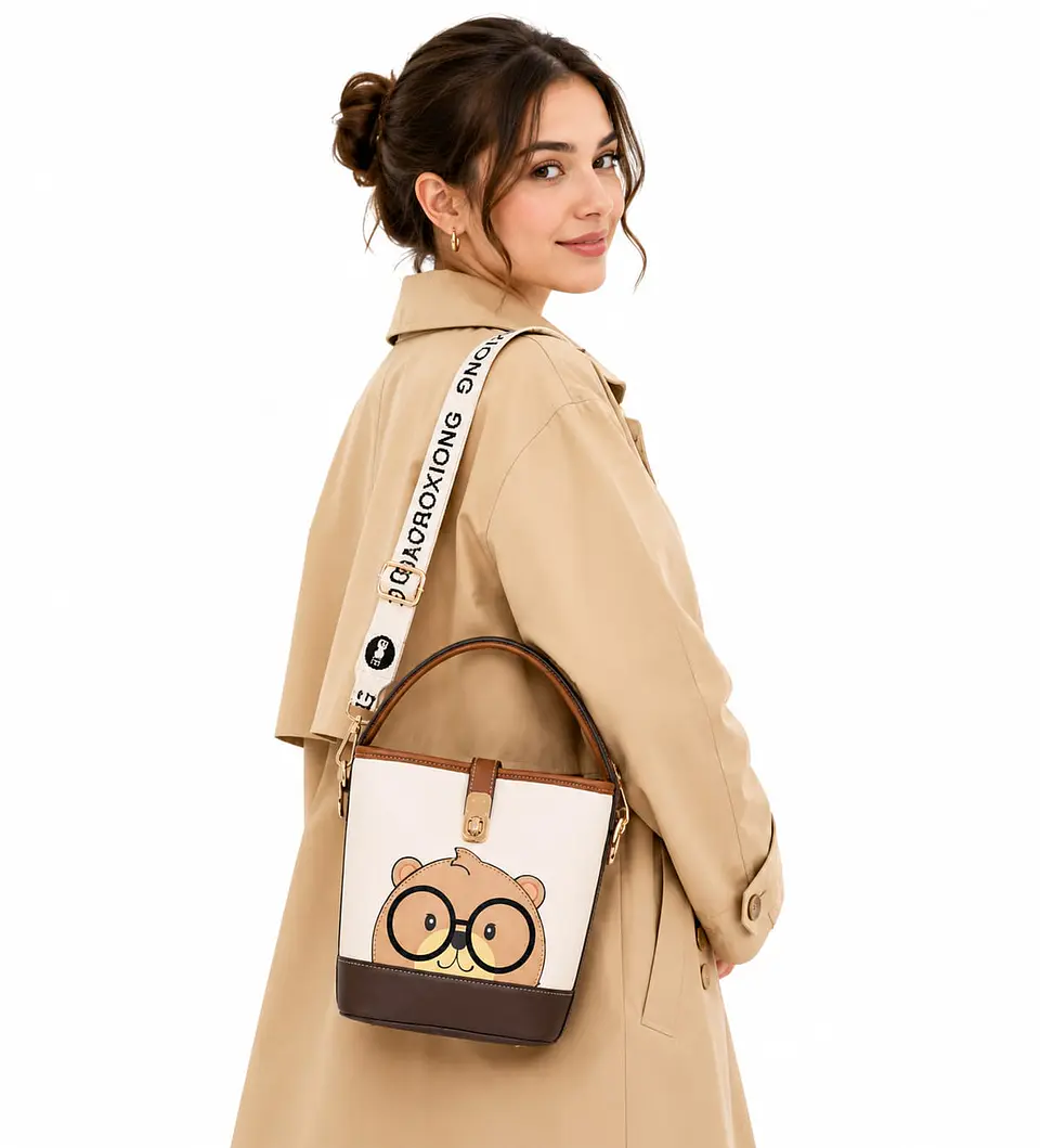 Cartera Beibaobao Beige Mano-hombro Ecocuero Mujer 2