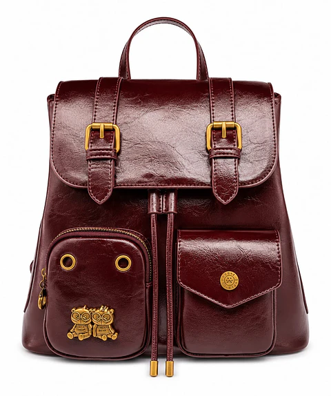 Mochila Vintage Cream Bears Estilo retro Elegante 