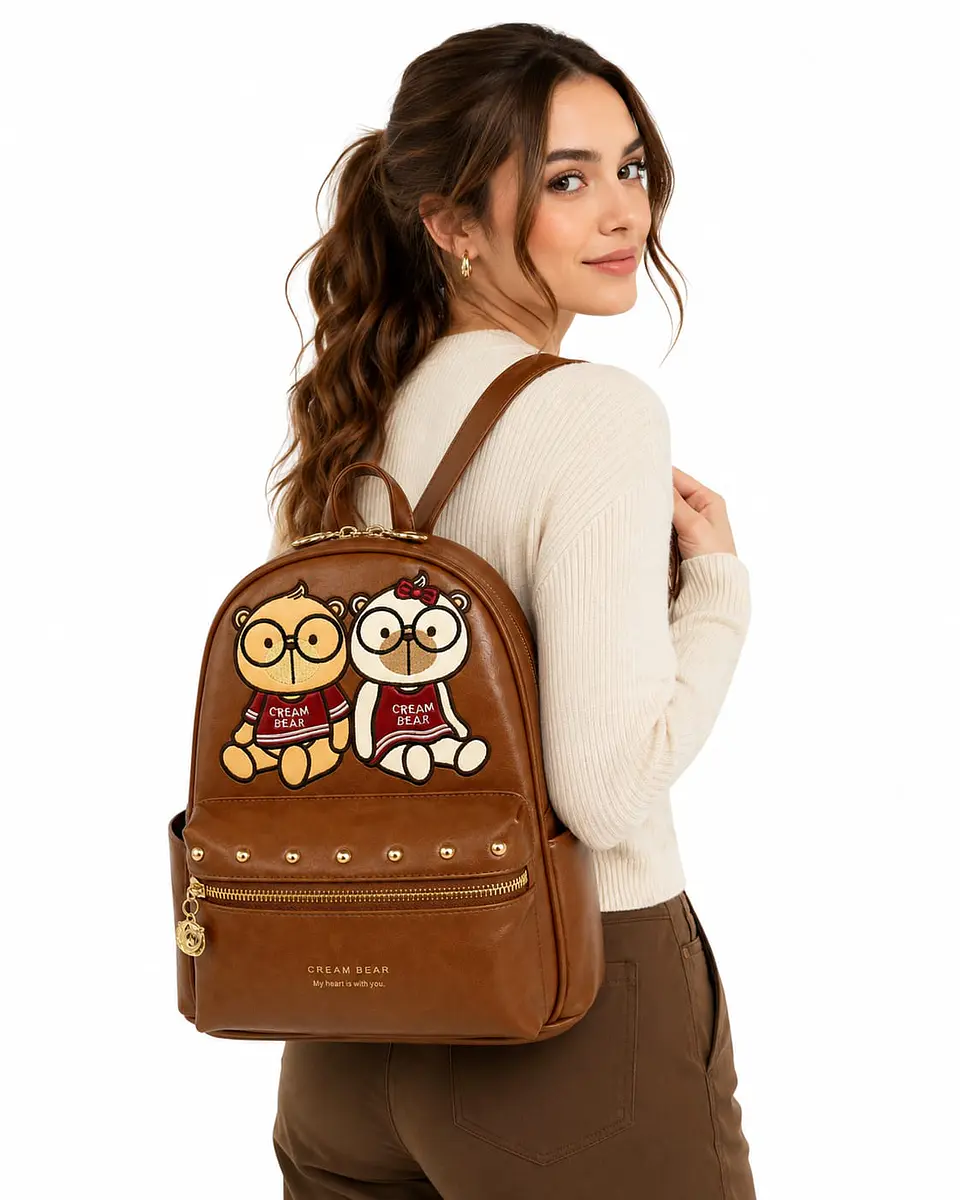 Mochila Cream Bear Vintage Cafe  2