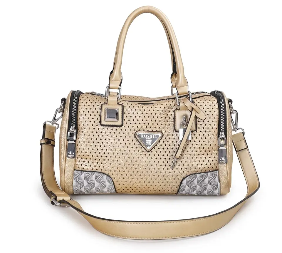 Cartera de mano y de hombro Premiun Kaishilan -Textura Calada y correa ajustable 1