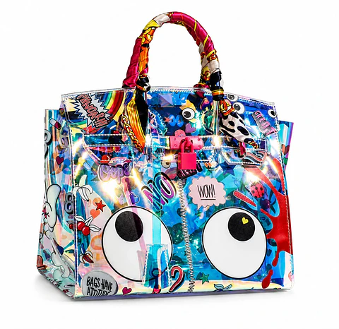 Cartera holografica Eye Theme Pop art 