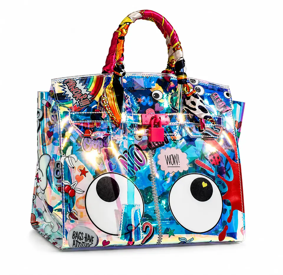 Cartera holografica Eye Theme Pop art  1