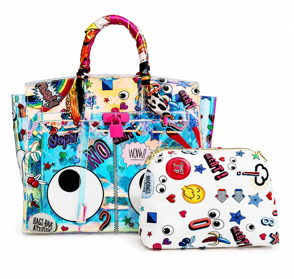 Cartera holografica Eye Theme Pop art  2