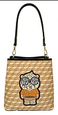 Cartera Bandolera Cream Bear Monograma - Diseño Cubos Beige - Miniatura 1