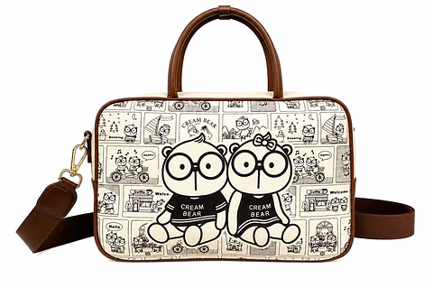Cartera Cream Bear duo Vintage 