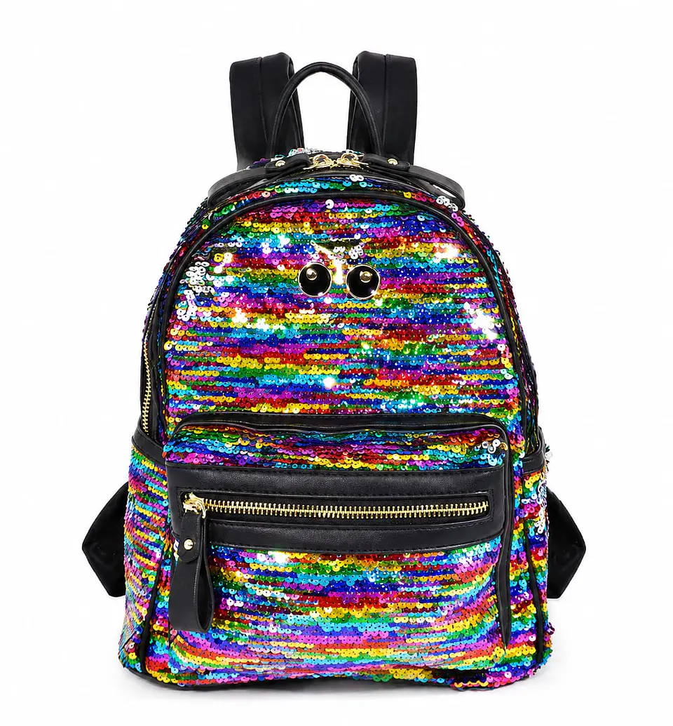 Mochila Eye Theme original Lentejuelas multicolor Premium 1