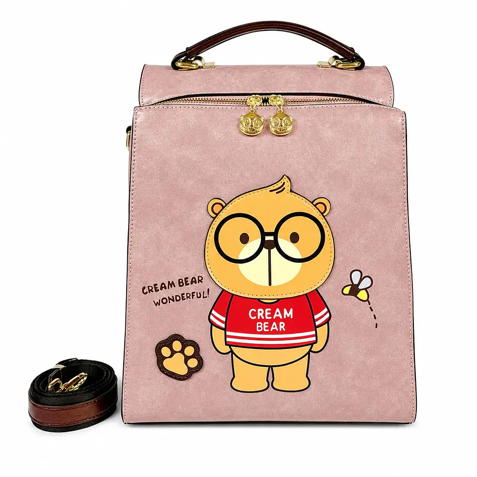 Mochila Cream Bear Wonderful  3