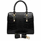 Cartera elegante Negra textura Croco - Miniatura 1