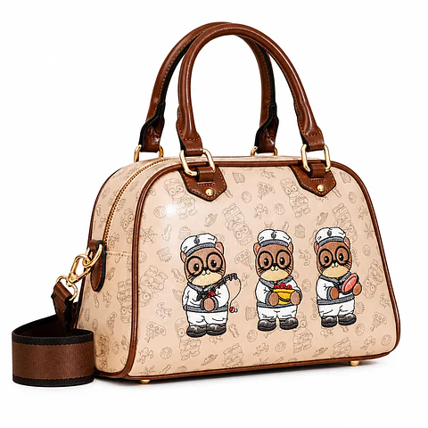 Cartera Boston Teddy Marinero de mano - hombro Beige