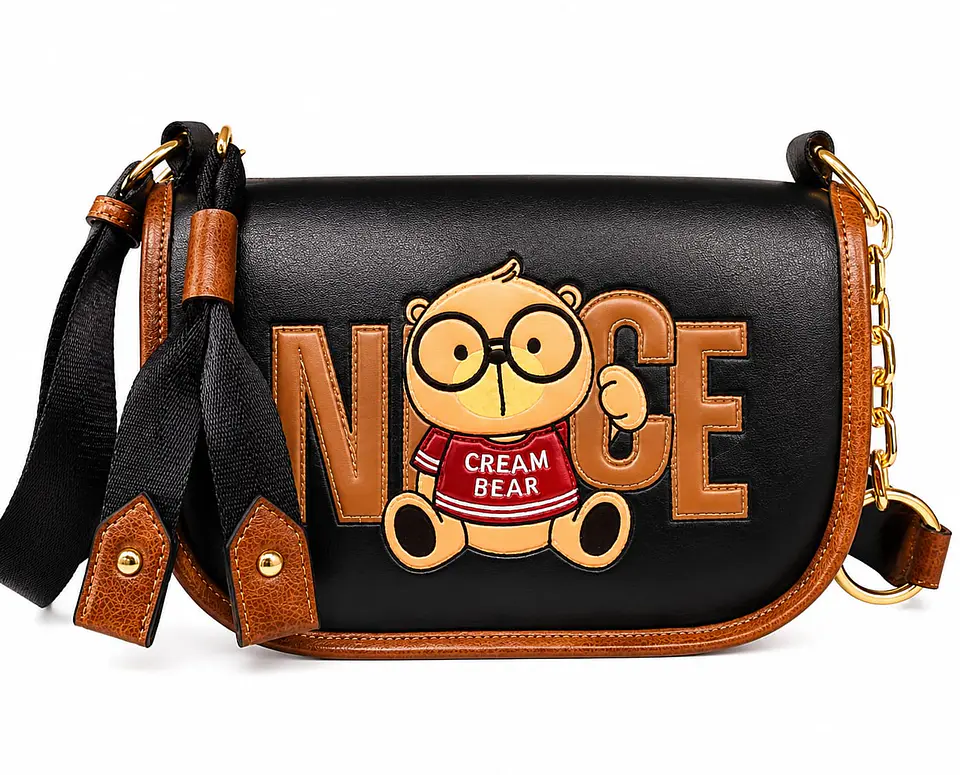 Cartera  cross Cream Bear Nice Premium 1