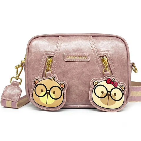 Bandolera Cream bear Rosado