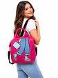 Bolso Mochila Convertible Mis Zapatos Fucsia  - Miniatura 2
