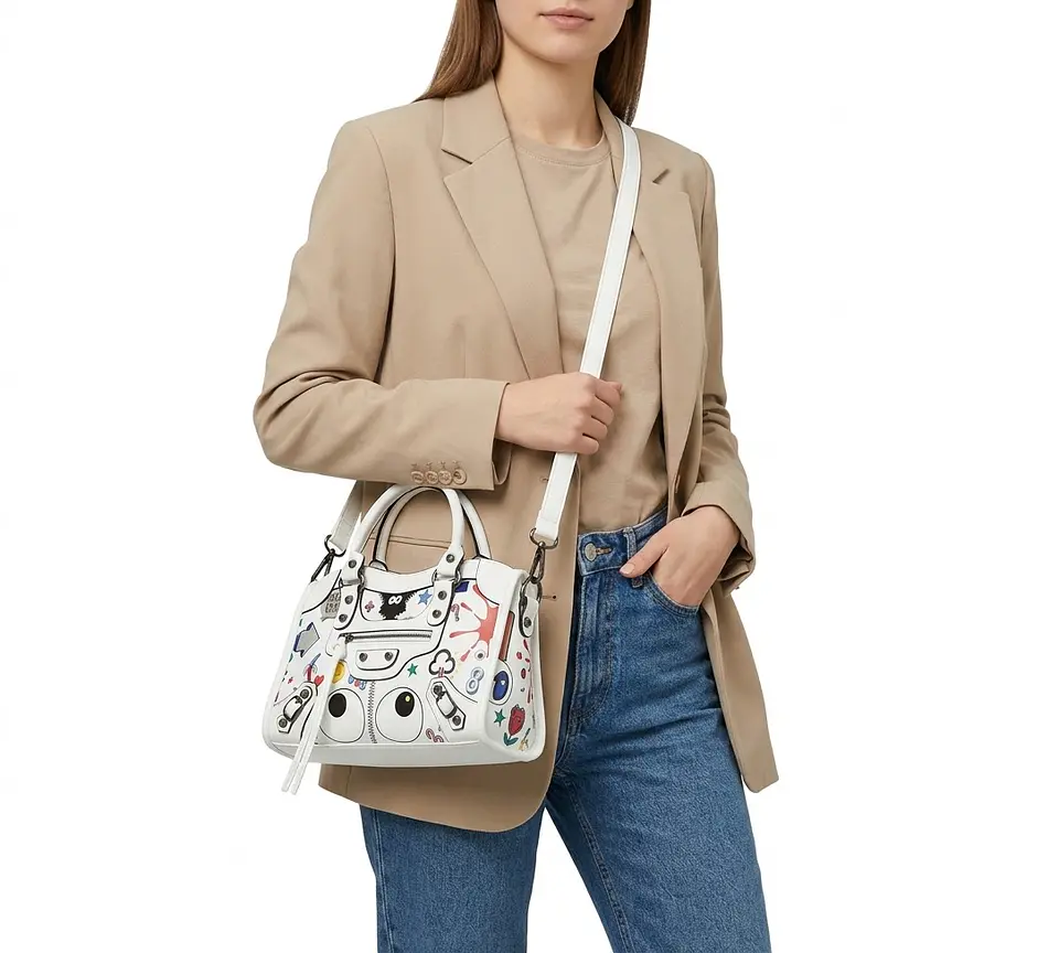 Cartera Eye Theme -White Pop Art 2