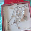 SET PULSERA Y AROS GUESS SILVER