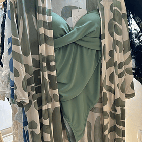 Kimono Santorini - Verde Olivo