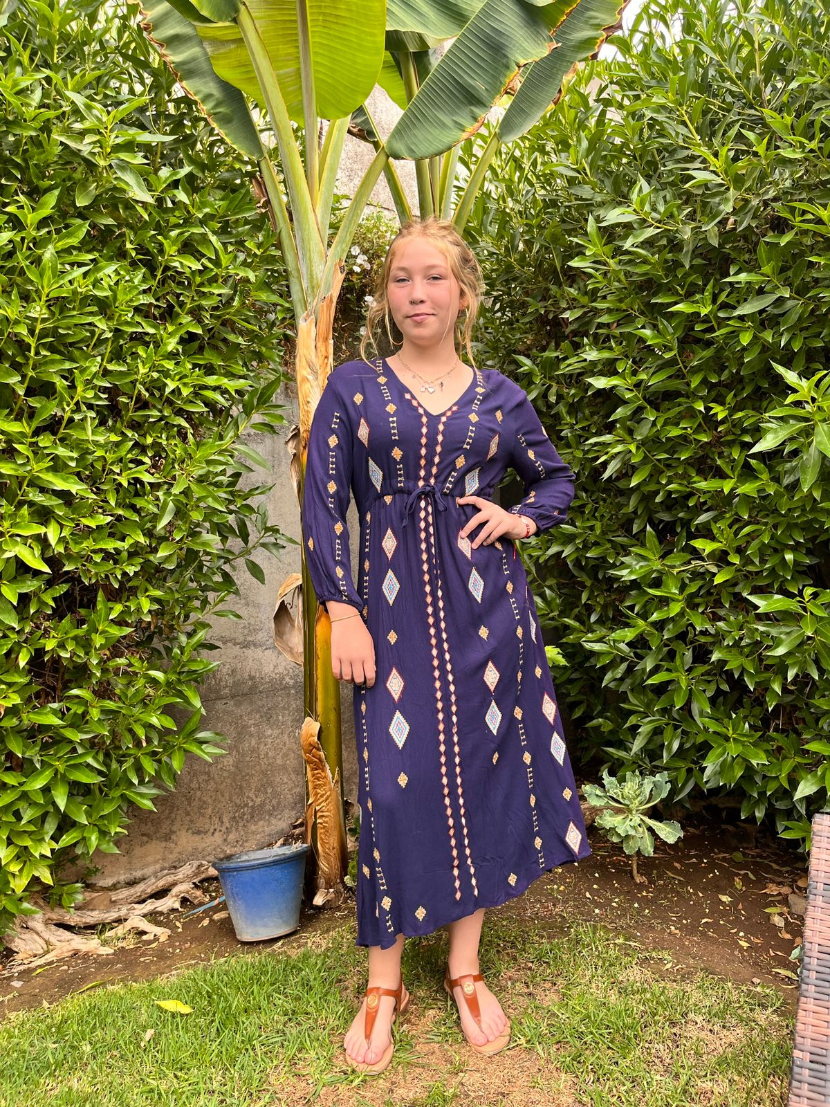 Vestido Boho chic bordado 1