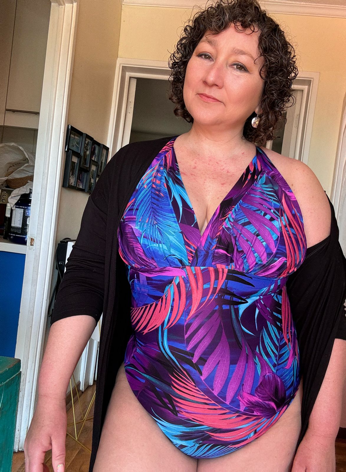 Traje de baño Atenea hojas Moradas