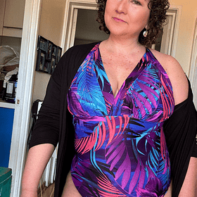 Traje de baño Atenea hojas Moradas