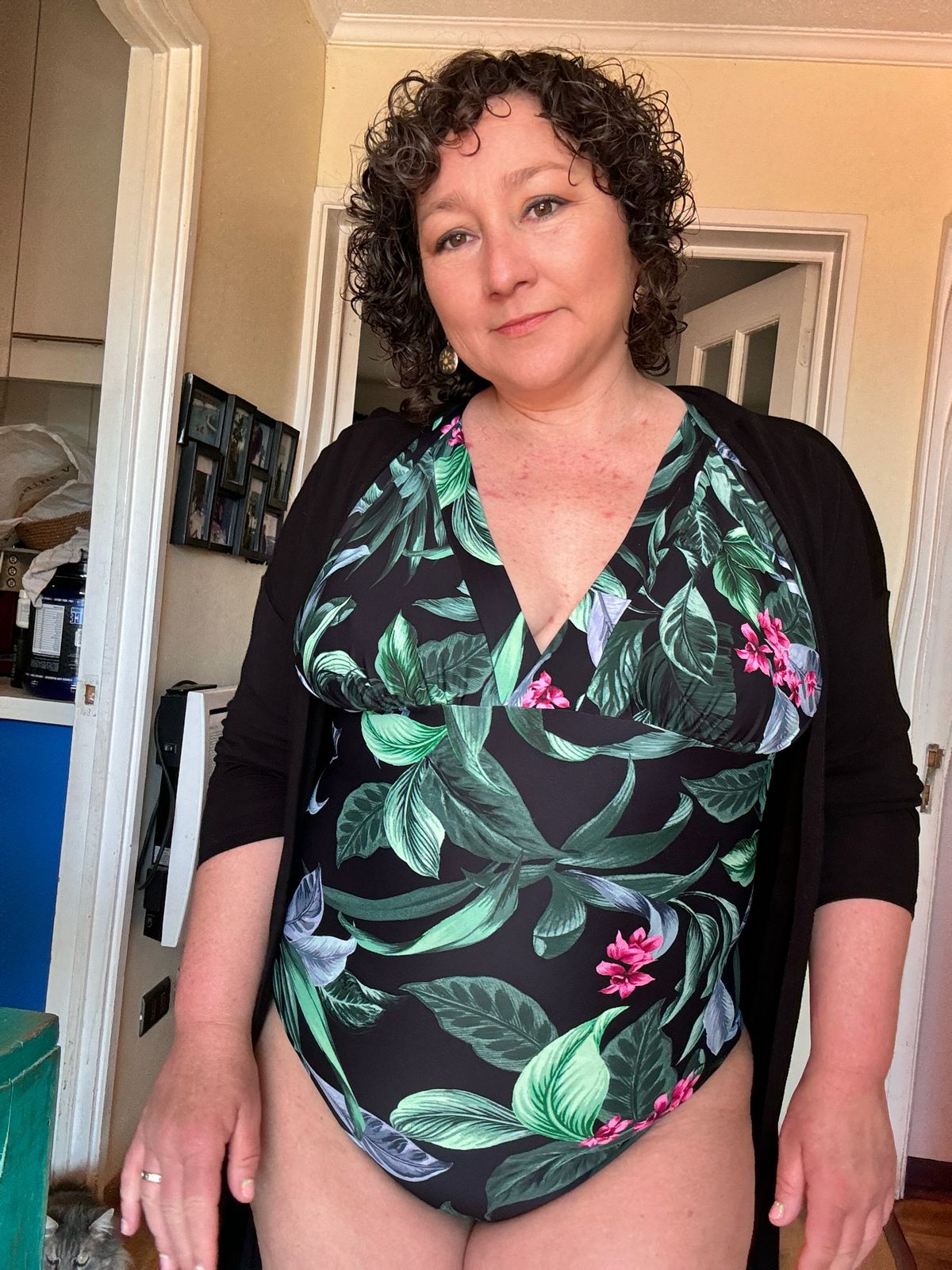 Traje de baño Atenea hojas verdes