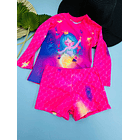 Traje de baño Sirenita Manga larga y short 2