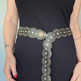 Cinturon boho gladiadora negro