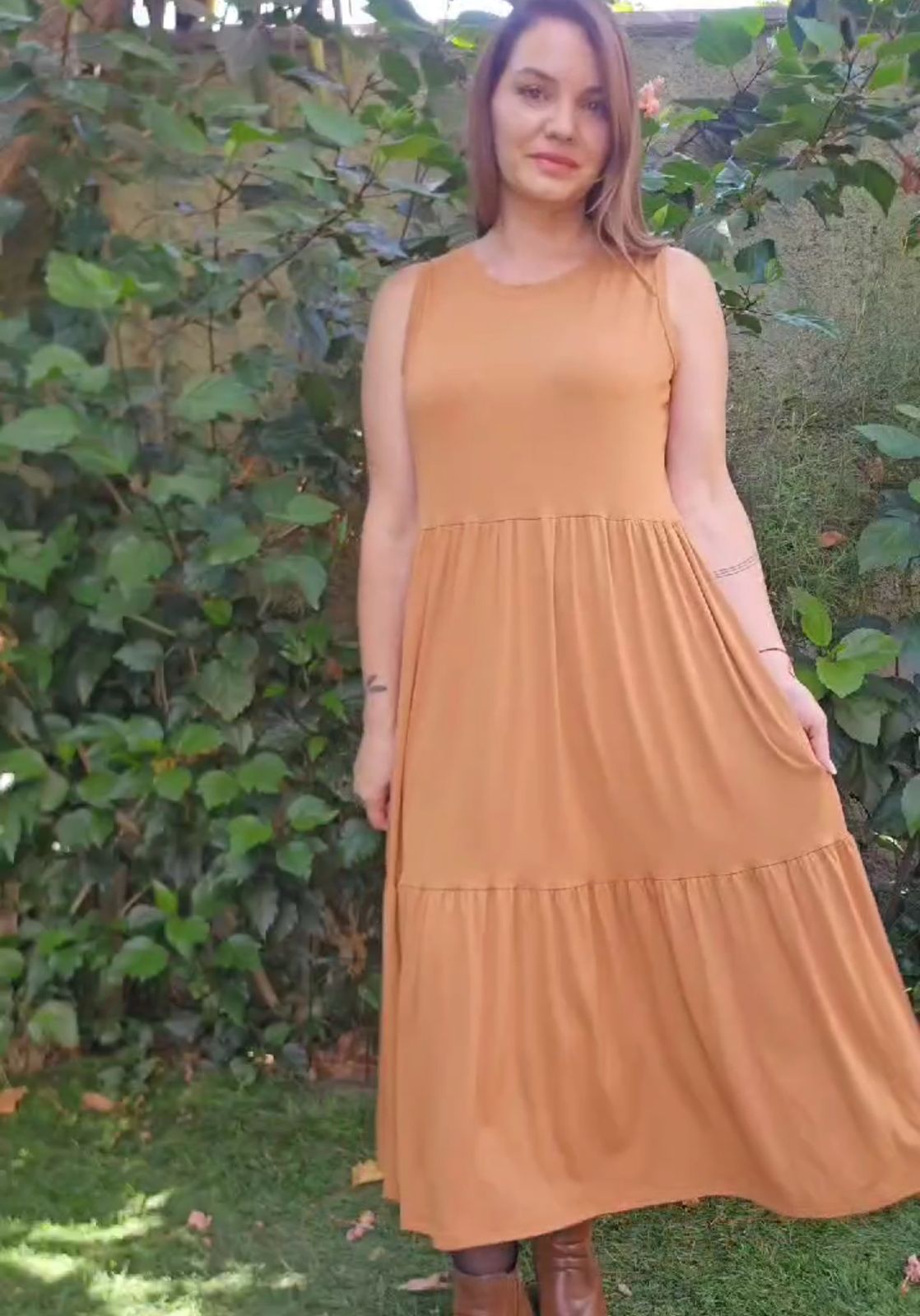 Vestido Ipanema camel 1