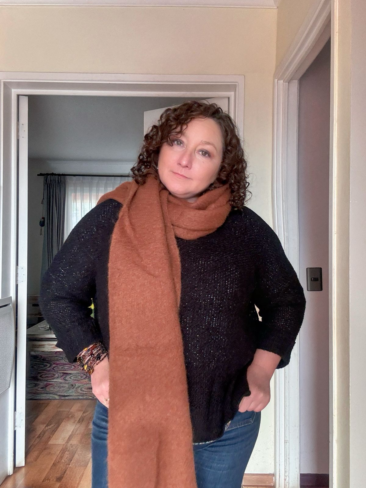 Maxi bufanda Alpaca lisa 2