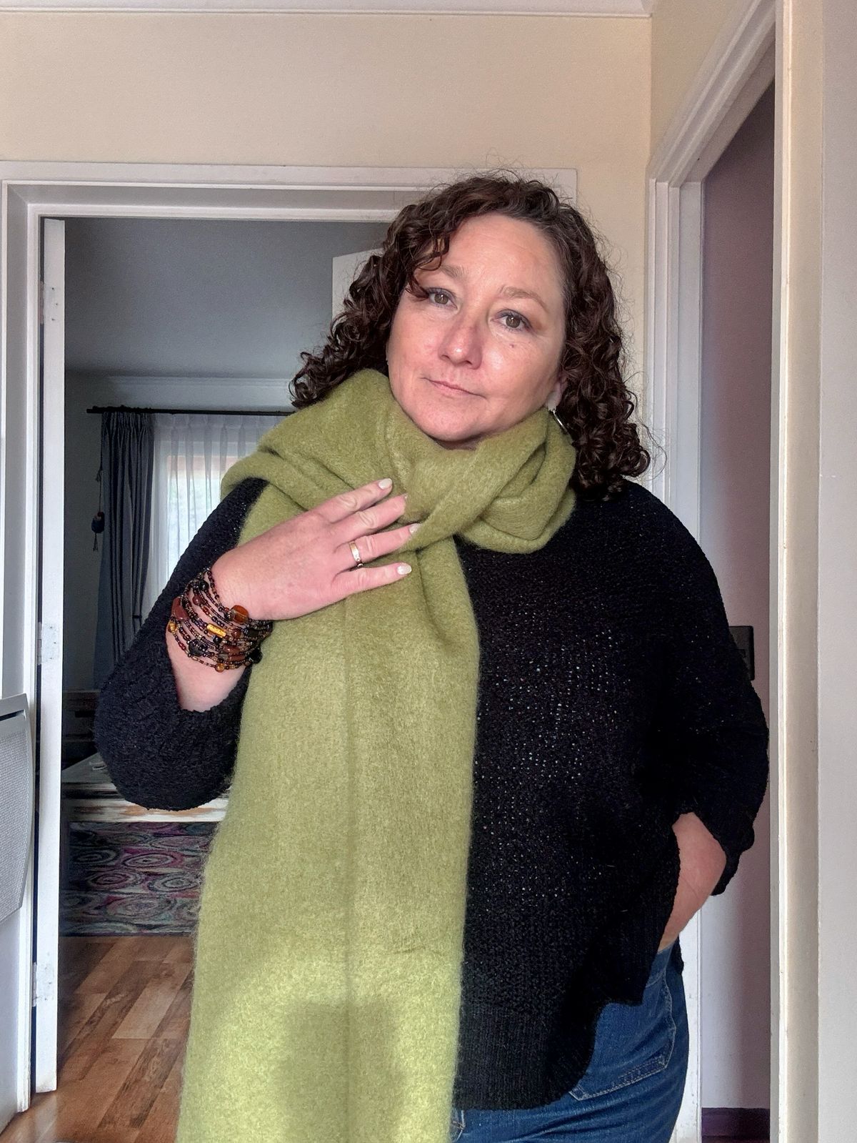 Maxi bufanda Alpaca lisa 4