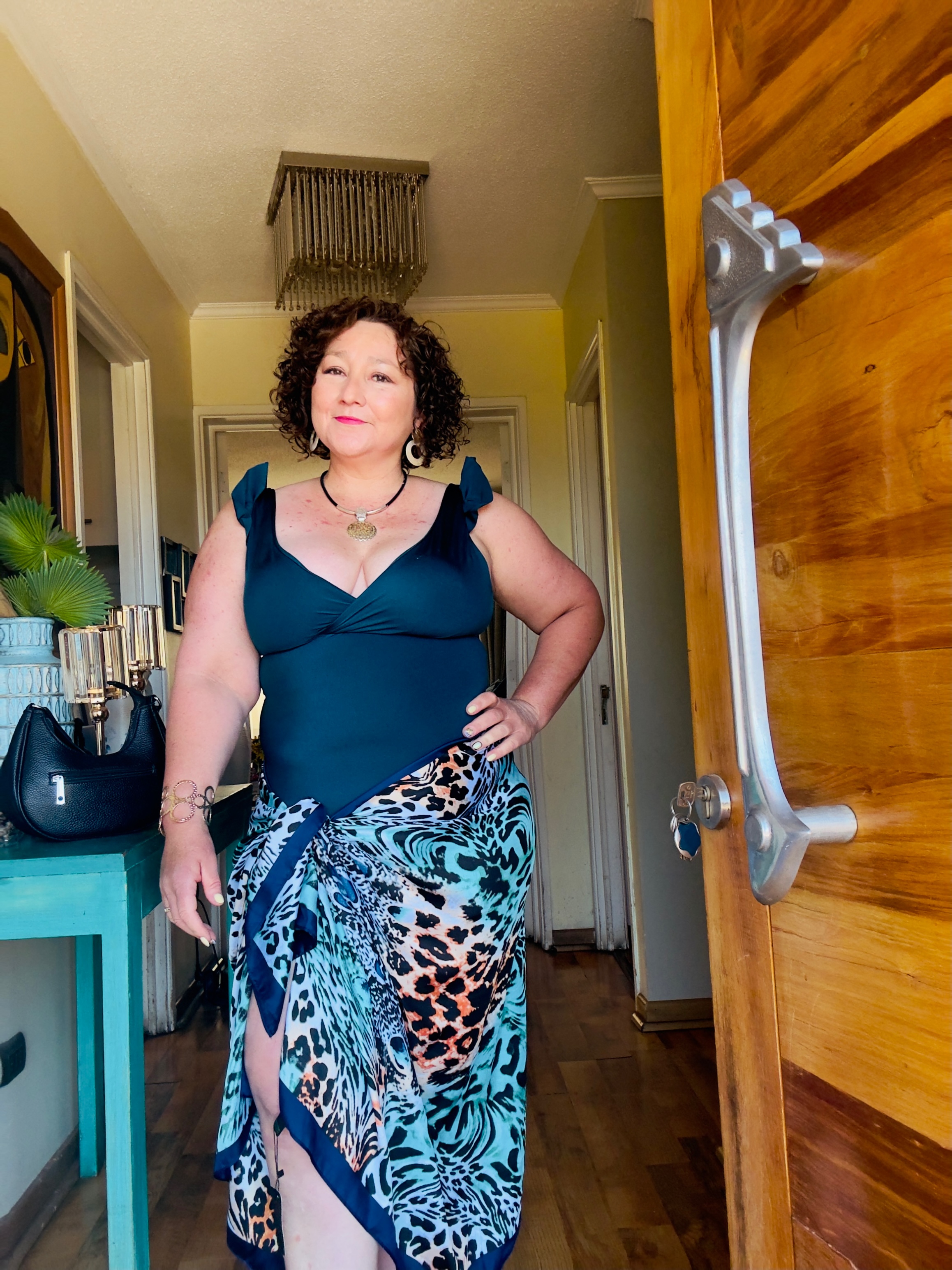 Traje de baño Margaret azul petroleo 2