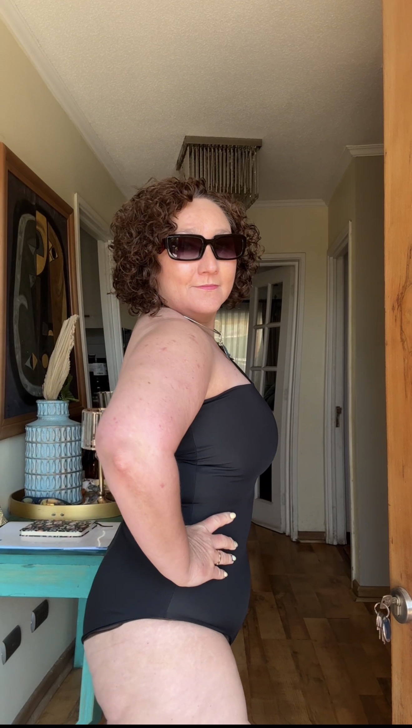 Traje de baño entero Kaway sol decorativo negro  5