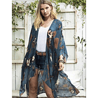Kimono floral neblina azul  1