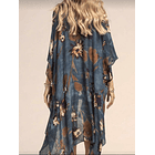 Kimono floral neblina azul  2