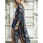 Kimono floral neblina azul  3