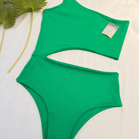 Trikini Coco banana verde esmeralda