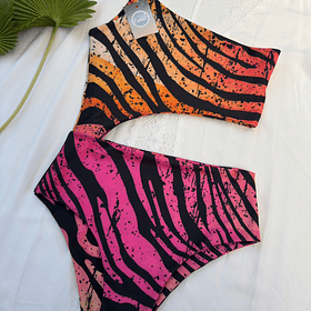 Trikini Buzios cebra fucsia