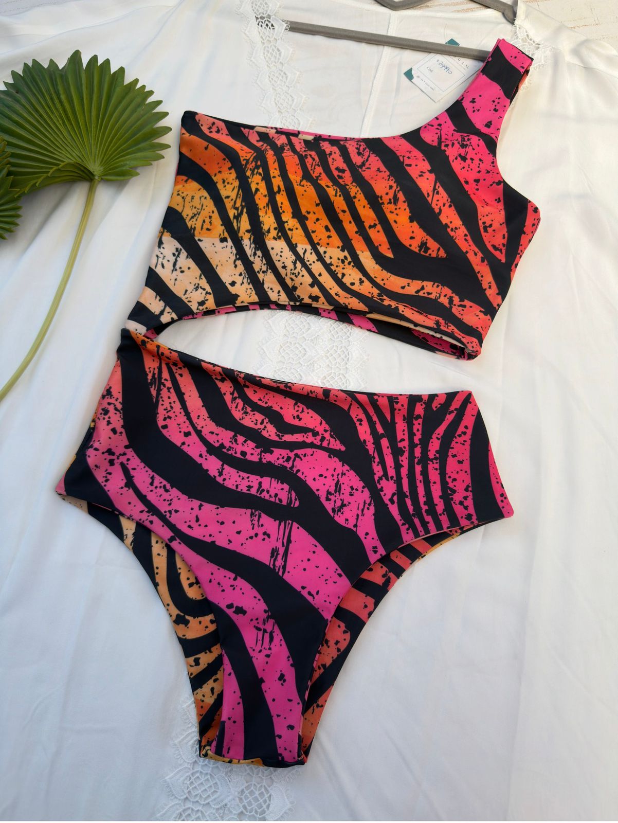 Trikini coco banana cebra fucsia 2