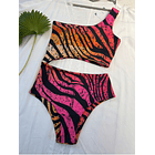 Trikini coco banana cebra fucsia 2