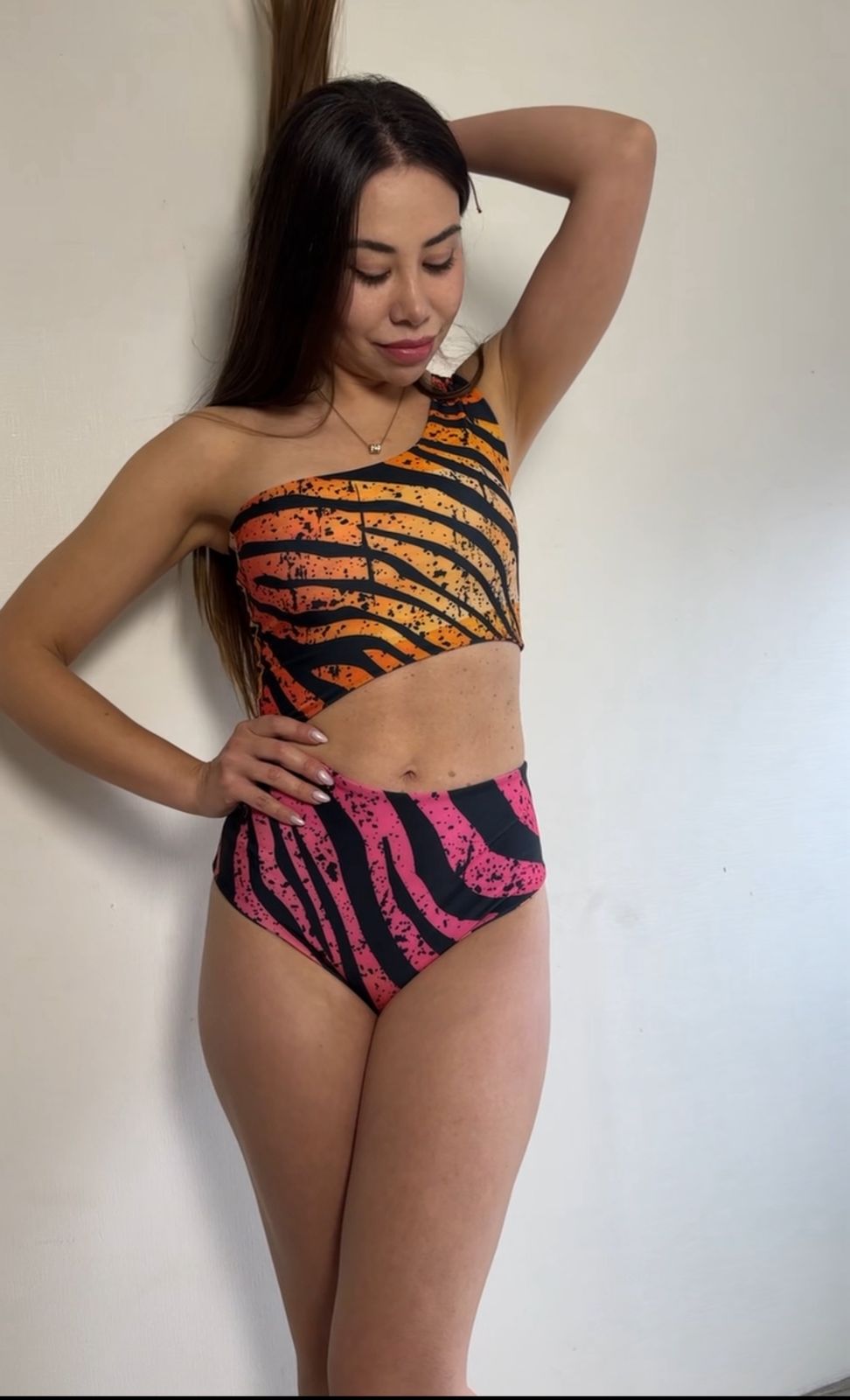 Trikini coco banana cebra fucsia 1