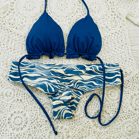 Conjunto de bikini ibiza ondas de mar