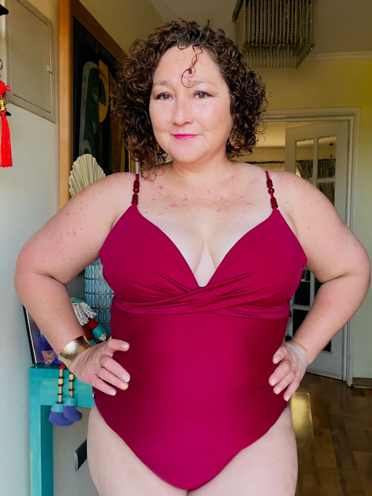 Traje de baño copas burdeo 1