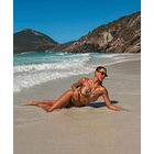 Conjunto strapless concha decorativa bottom ocean dorado 1