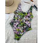 Traje de baño Ilhabella hojas verdes y pistacho 4