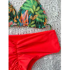 Conjunto Ibiza araiso troical tanga fitness TM naranjo neon 5
